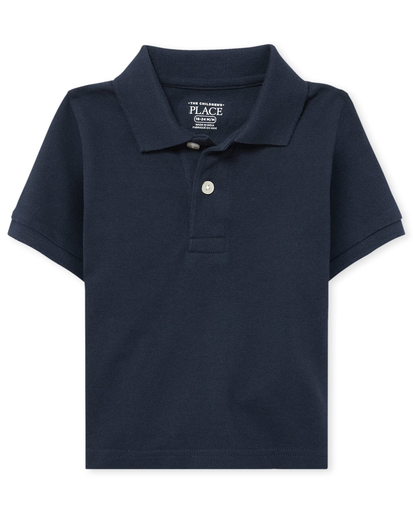 The Childrens Place Baby Boys and Toddler Boys Short Sleeve Pique Polo, Nautico, 12-18 MONTHS