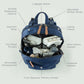 Natemia Diaper Backpack - Water-Resistant Baby Diaper Bag With Pockets, Stroller Straps And Portable Changing Pad