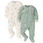 Gerber Baby Unisex 2-Pack 2-Way Zip Thermal Footed Sleep 'N Play, Desert Fruit, 3-6 Months