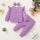 Infant Baby Girl Clothes Top Pants Outfits Set Ruffle Baby Girl Outfits Baby Girls ' Clothing Cute Baby Clothes For Girls Gifts