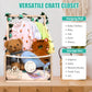 Wooden Baby Shower Crate Closet, Customizable Lights Up Diy Acrylic Visible Baby Storage Crate With Handle, Easy Assembly Baby B