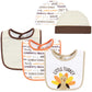 Hudson Baby Unisex Baby Cotton Bib And Headband Or Caps Set, Little Turkey, One Size