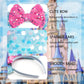 zhezesmila Sparkling Mouse Ears Sequin Bow Ears Headband for Women Hair Band Dazzling Accessories Headwear for Princess Costume