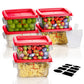 Svklhy 2Qt Nsf Food Storage Containers: 6 Pcs [Food Grade][Hot&Cold Resistant] Commercial Clear Square Food Storage Containers W