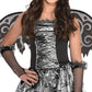 Amscan 842696 Black And Silver Fallen Angel Costume, Children Medium Size, 1 Piece