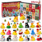 24 Pcs Christmas Rubber Ducks, 2 Inch Christmas Rubber Duckies Bath Toys for Advent Calendar Ducks Ducking Party Favors Gifts Ch