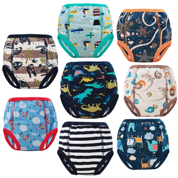 Moomoo Baby 8 Packs Potty Training Pants Cotton Absorbent Training Underwear For Toddler Baby Boy 4T