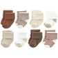 Hudson Baby Unisex Baby Cotton Rich Newborn And Terry Socks, Neutral Brown, 0-6 Months
