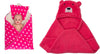 CTMKIDS Baby Wrap with Cushion Cap for Kids 74x84 cm  Pink & Baby Hooded Cum Wrap Blanket for Kids 92x66 cm  Carrot