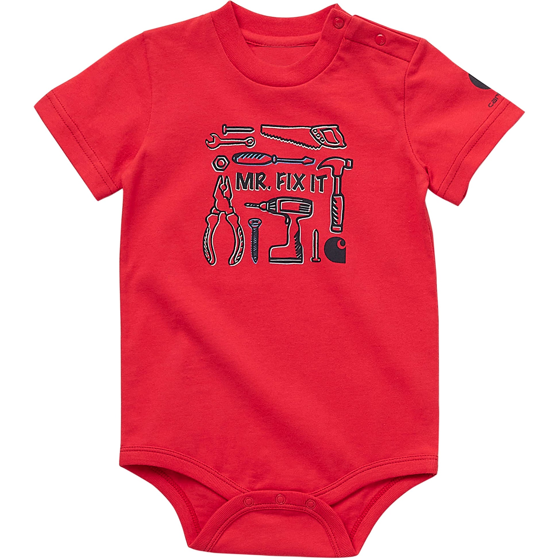 Carhartt Baby Boys Short-Sleeve Graphic Bodysuit And Toddler T-Shirt Set, Bittersweet Red Farming, 3 Months Us