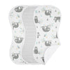 Sweet Jojo Designs Blue Jungle Sloth Baby Boy Girl Absorbent Burp Cloths Infant Newborn Turquoise Grey And Green Tropical Gender