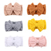 Zurlefy Rust Nylon Baby Headbands Bows, Stretchy Gray Infant Headband Bows For Baby Girls Head Wraps Newborn Toddler Unisex (03H