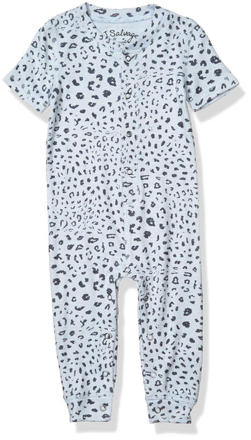 Pj Salvage Kids Baby Kids, Sleepwear Peachy Pajama Romper, Blue, 6/12 Mo
