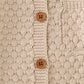 Mimixiong Cotton Baby Romper Newborn Baby Knitted Clothes Longsleeve Sweater Outfit For Boy And Girls With Warm Hat Set Camel