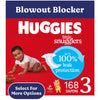 Huggies Size 3 Diapers, Little Snugglers Baby Diapers, Size 3 (16-28 Lbs), 168 Count (6 Packs Of 28), Packaging May Vary