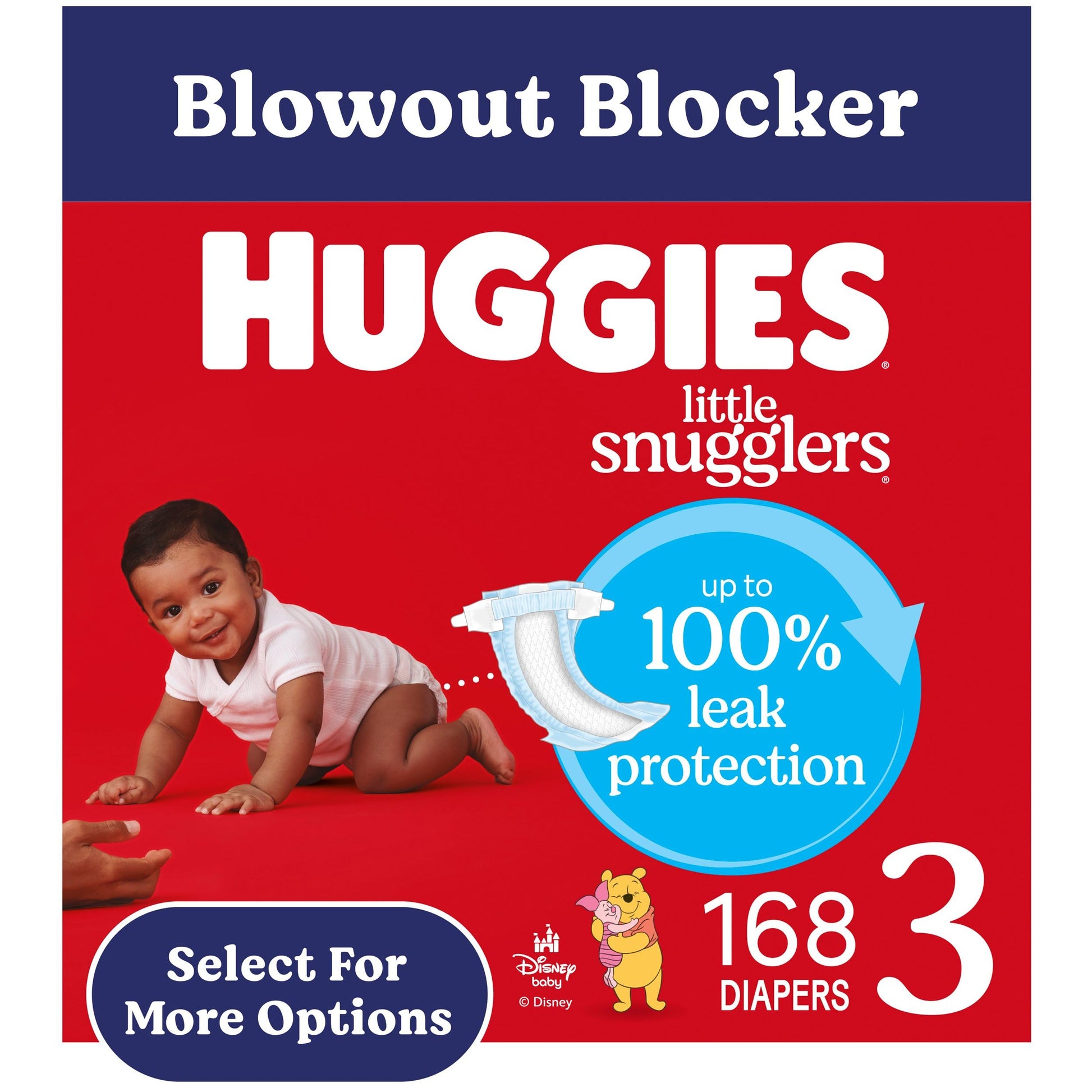 Huggies Size 3 Diapers, Little Snugglers Baby Diapers, Size 3 (16-28 Lbs), 168 Count (6 Packs Of 28), Packaging May Vary
