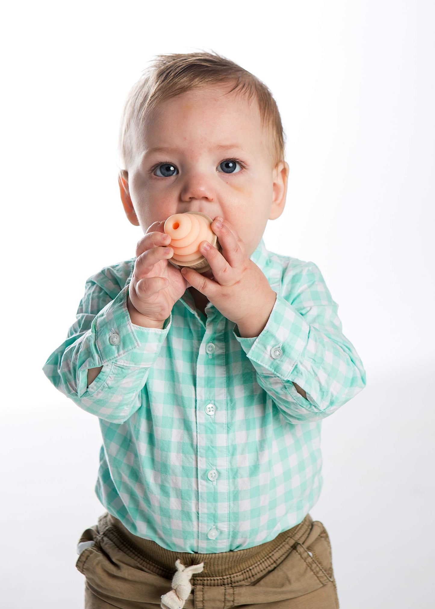 SweeTooth Ice Cream Cone Shaped Baby Teether - Adorable Orange