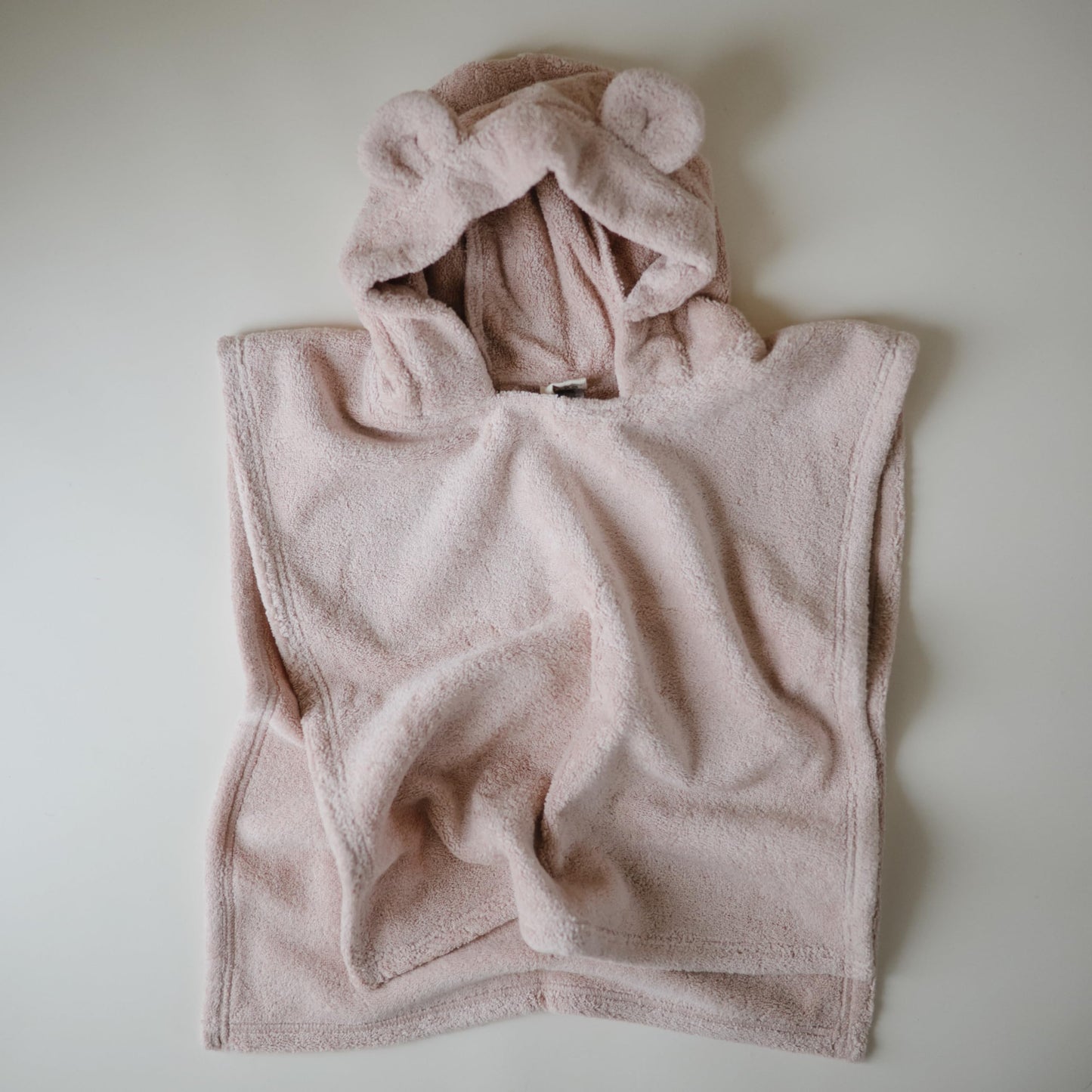 Mushie Poncho Towel For Toddlers And Kids (Blush) | Organic Terry Cotton | Ages 1-3 Years