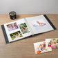 Henpisen Baby Memory Book, Photo Album Self Adhesive With Picture Display Window,40 Pages Grey Linen Cover Scrapbook For Baby Bo