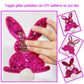 Poptrend Easter Basket Bags,Easter Eggs/Gift Baskets For Kids,Bunny Tote Bag Bucket For Easter Eggs,Toys, Candy,Gifts (Pink Pail