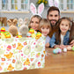 Boohit Large Easter Baskets For Kids Personalized Baby Girl Easter Basket Cute Teen Boy Spring Decor (Bunny Yellow Chicken)