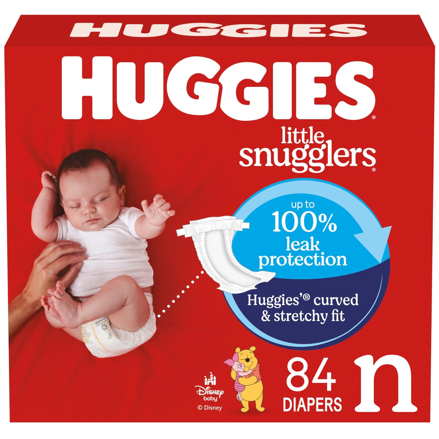 Huggies Size Newborn Diapers, Little Snugglers Baby Diapers, Size Newborn (Up To 10 Lbs), 84 Count, Packaging May Vary