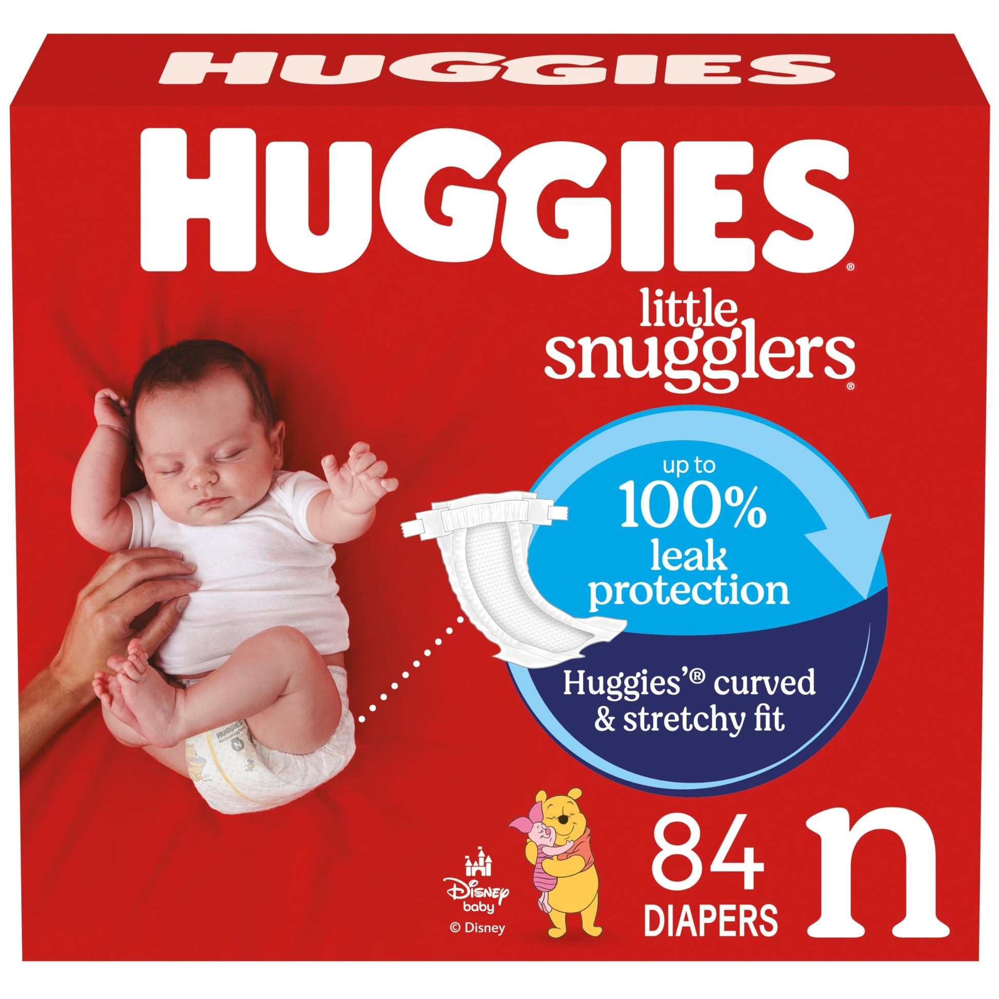 Huggies Size Newborn Diapers, Little Snugglers Baby Diapers, Size Newborn (Up To 10 Lbs), 84 Count, Packaging May Vary