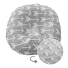 Water Resistant Removable Cover For Newborn Lounger | Unisex Gray Arrow Design | Minky Slipcover | Premium Quality Soft Wipeable