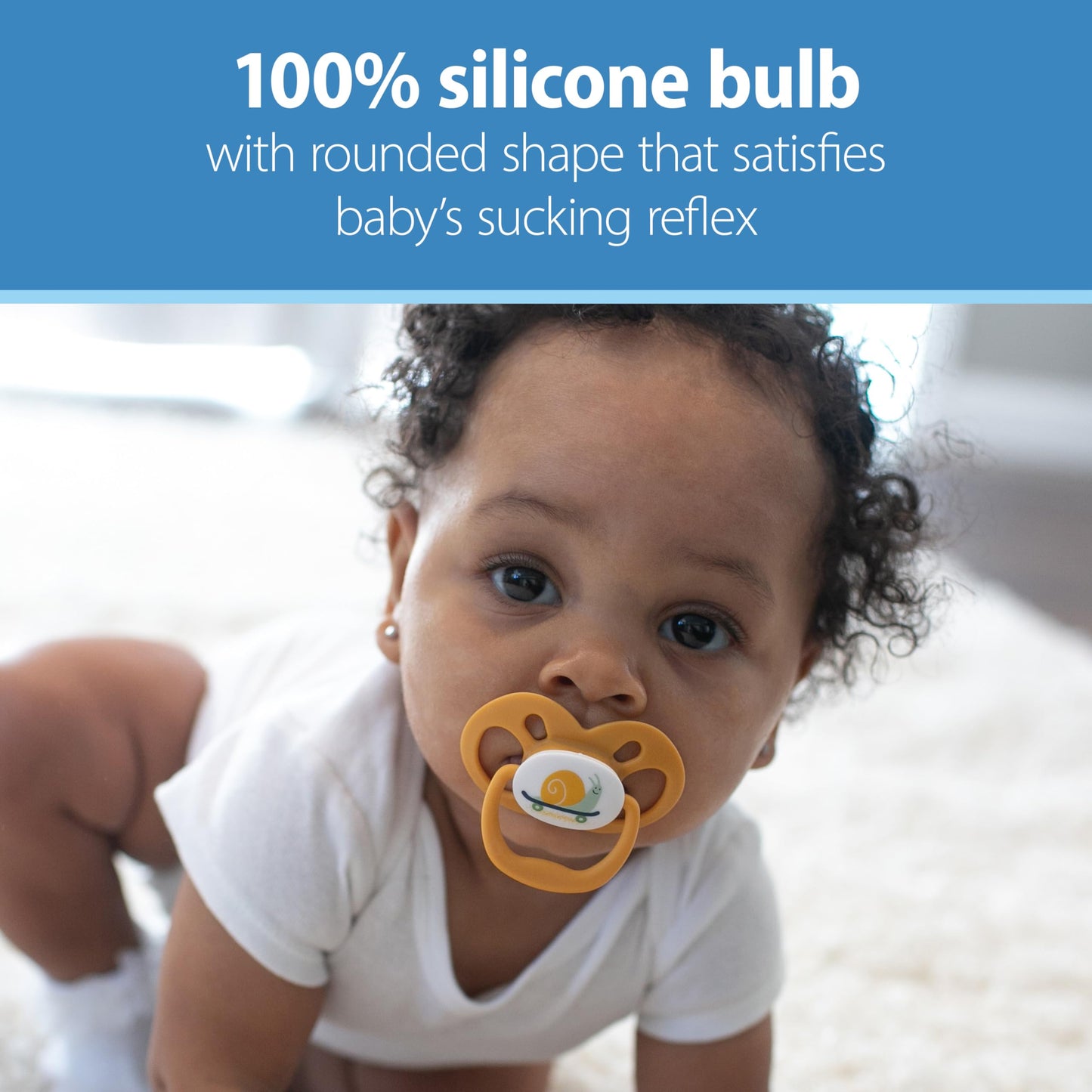 Dr. Brown'S Advantage Baby Pacifiers, 6 -18 Month, Blue, 2 Count