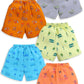 Luvlap Baby Boys & Girls Regular Fit 100% Cotton Shorts Pack Of 5, Vapour Grey, Lime Green, Blue Radiance, Desert Flower & Saffr