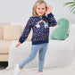 Popshion Girls Unicorn Sweatshirt Valentine'S Day Kids Heart Print Fall Jacket Zip Up Toddler Hooded Coats Rainbow Hoodie Outerw