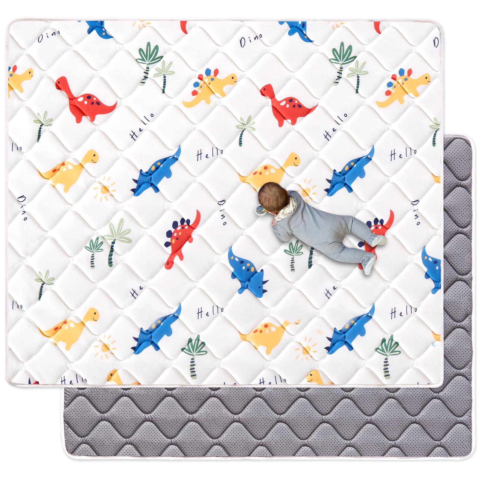 Premium Foam Baby Play Mat 79' X 63', Thick One-Piece Crawling Mat, Odorless Baby Mat Floor Mat, Non-Slip Cushioned Baby Playm