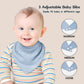 Susurration Muslin Baby Drool Bibs 6Pack Soft Triangular Adjustable Baby Bandana Bibs For Unisex Girls & Boys (Multicolored)