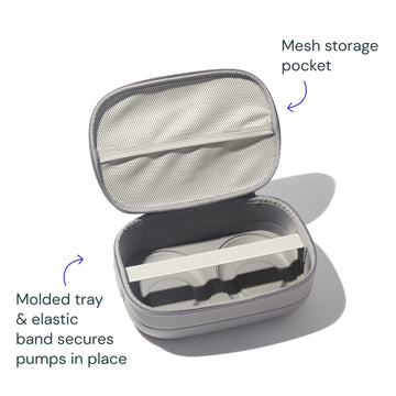 Willow Breast Pump Carrying Case, Grey, Use With Hands Free Wearable Breast Pumps, Ultra Durable Hard Shell Breast Pump Case Wit