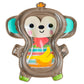 Bright Starts Hungry Monkey Tummy Time Water Mat, Baby Play Mat, Inflatable Sensory Toy For Infants Age 0-6 Months