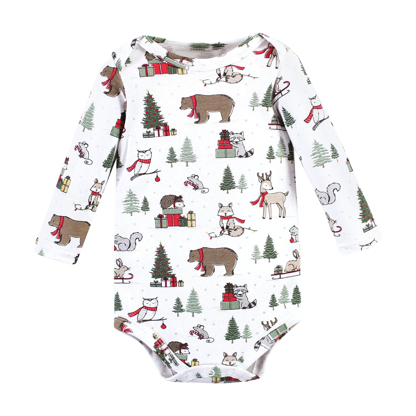 Hudson Baby Baby Girls Hudson Unisex Cotton Layette Set, Christmas Forest, 6-9 Months And Toddler T Shirt Set, Christmas Forest,