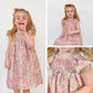 Simplee Kids Baby Floral Dress Toddler Smocking Dress Little Girls Casual Dress Floral Print Sundress For Spring Summer 24M-6T