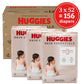 Huggies Size 3 Diapers, Skin Essentials Baby Diapers, Size 3 (16-28 Lbs), 156 Count (3 Packs Of 52)