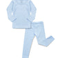 Avauma Baby Boys Girls Pajama Set Kids Toddler Snug Fit Ribbed Sleepwear Pjs For Daily Life Style (Js/Sky Blue(L))