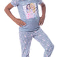 Barbie Girls Unicorn Barbie Skipper Shirt And Pants Jogger Pajama Set, Grey, 1012