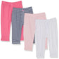 Simple Joys By Carter'S Baby Girls' 4-Pack Pant, Navy Stripe/Pale Peach/Pink/White Dots, Newborn