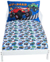 Todays Kids Monster Truck Bedding Toddler Bed Sheets - 2-Piece Toddler Bed Sets for Boys Crib Size, 28x52 Fitted Sheet & 20x30 P