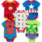 Marvel Baby Boys 5 Pack Bodysuits  The Hulk, Spiderman, Iron Man and Captain America Multi 69 Months