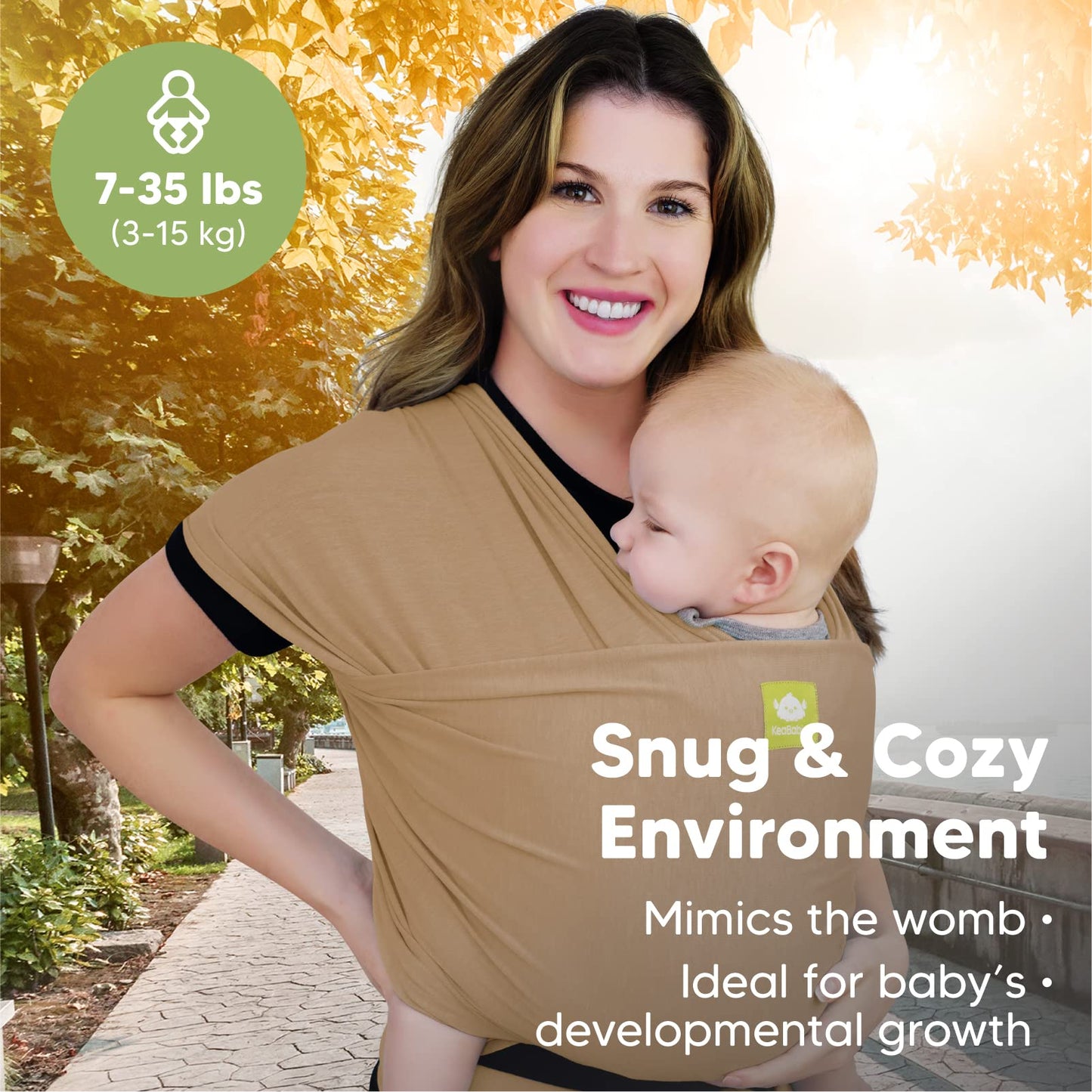 KeaBabies Baby Wrap Carrier - All in 1 Original Baby Carrier Newborn to Toddler Sling, Easy to Wear, Hands Free Bonding, Lightwe