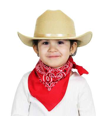 Aeromax Jr. Cowboy Hat With Bandanna, Tan One Size