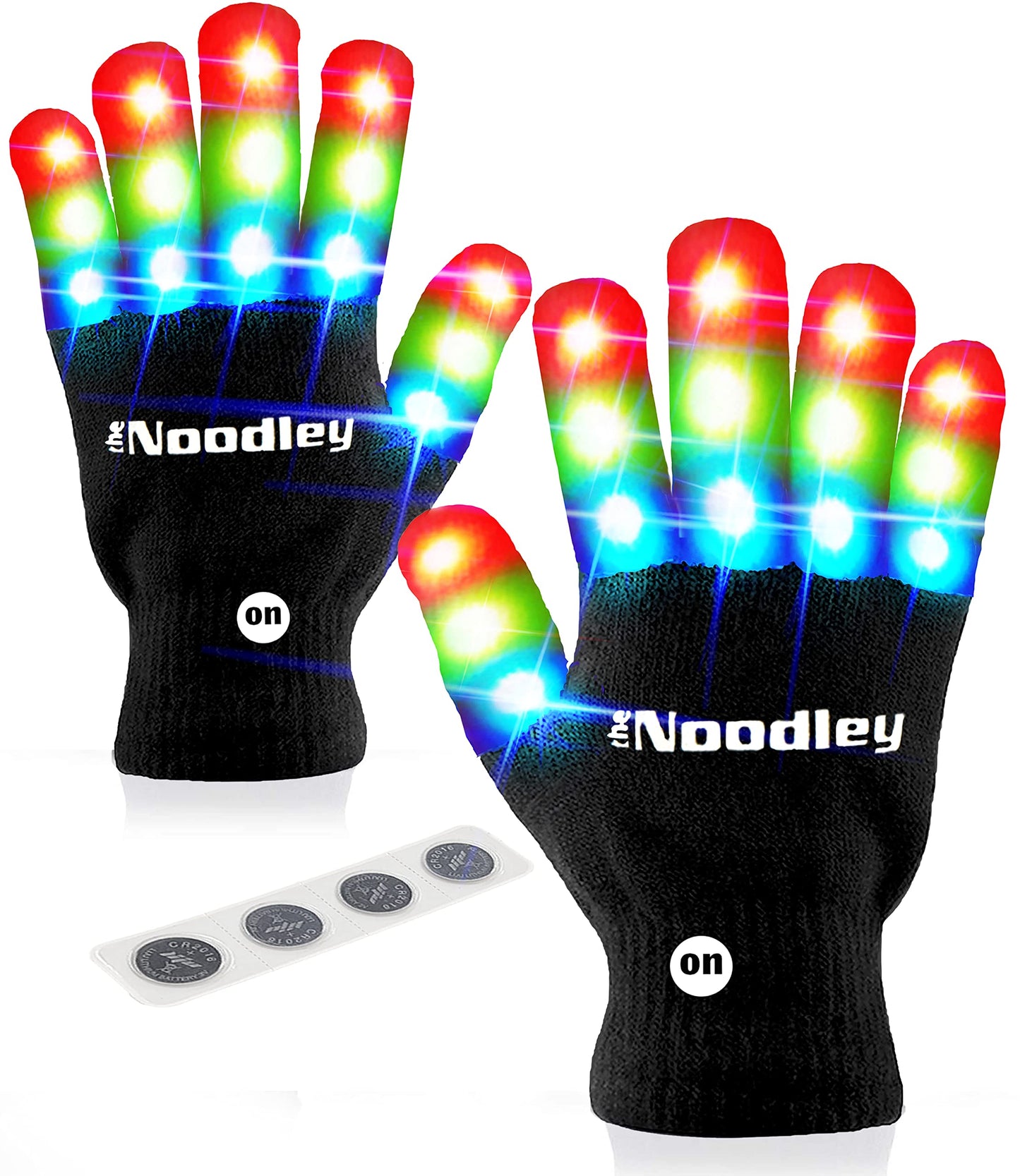The Noodley LED Light Up Gloves for Kids Toys Halloween Costume Accessory Sensory Games Outdoor Toy for Boys Girls Autistic Chil