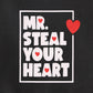 Modntoga Toddler Baby Boy Valentines Day Sweatshirt Mr Steal Your Heart Graphic Shirt Long Sleeve Funny Letter Pullover Tops (Bl