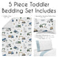 Sweet Jojo Designs Construction Truck Boy Toddler Kid Bedding Set - Childrens 5 Pieces Comforter, Sham And Sheets - Grey Yellow