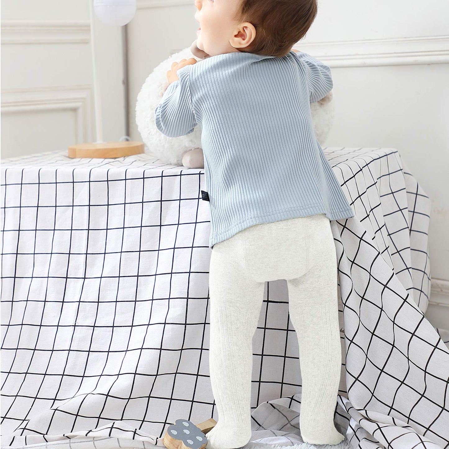 Century Star Baby Tights For Girls Soft Cotton Infant Leggings Toddler Solid Knit Socks Warm Stockings Newborn Pants White 6-12