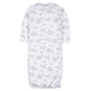 Gerber Unisex Baby Boy And Girls 4-Pack Sleeper Gown Sheep Grey Preemie